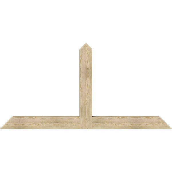 Ekena Millwork Portland Rough Sawn Timber Gable Bracket, Douglas Fir, 84"W x 42"H x 6"D x 6"F, 12/12 Pitch GBW084X42X0606POR00RDF - main